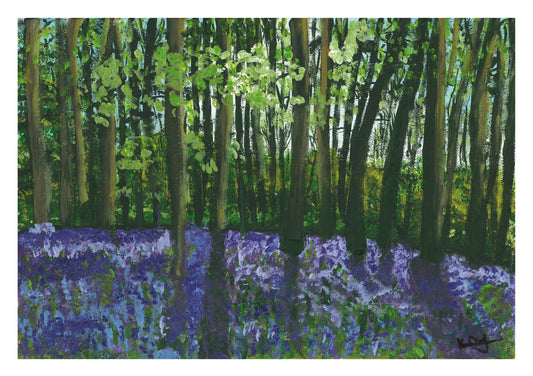 Greeting card - Print of "Beautiful Bluebells" original painting