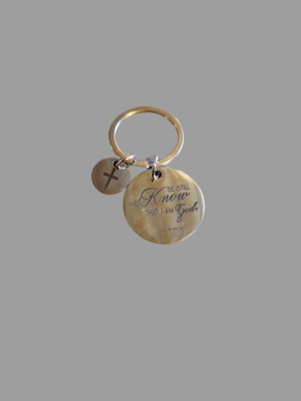 Faith inspired dog tag charm keyring