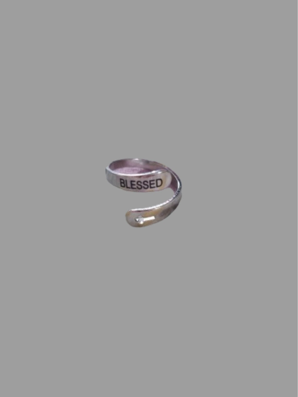 adjustable stainless steel faith inspired ring