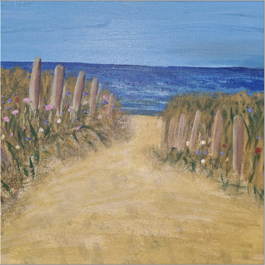 Greeting card - Print of " Familiar Path" original painting