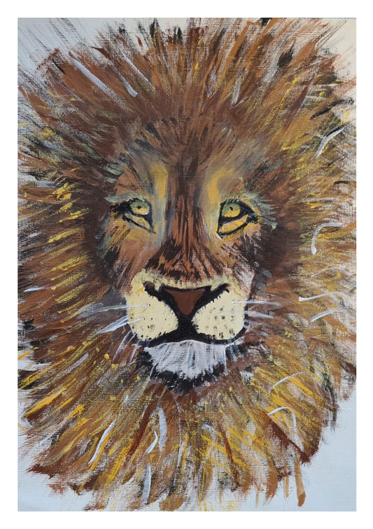 Greeting card - Print of "Lion of Judah" original painting