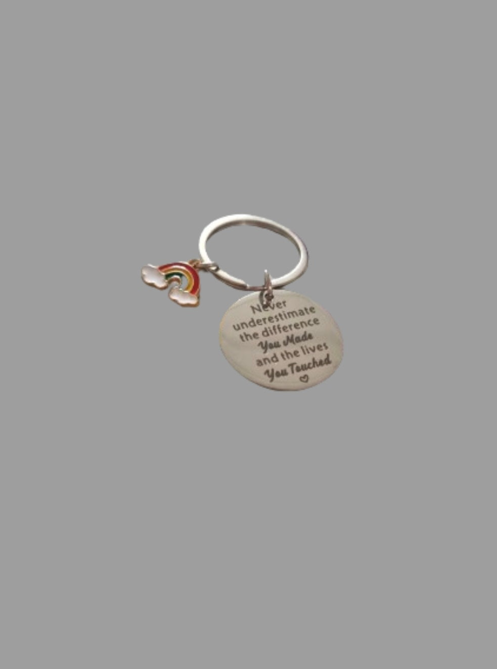 Faith inspired dog tag charm keyring