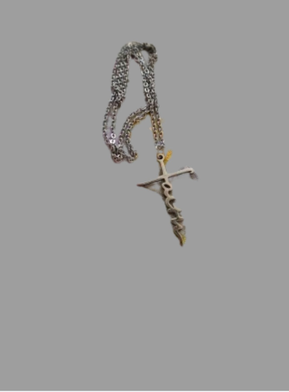 faith cross pendant on chain, available in 3 colours